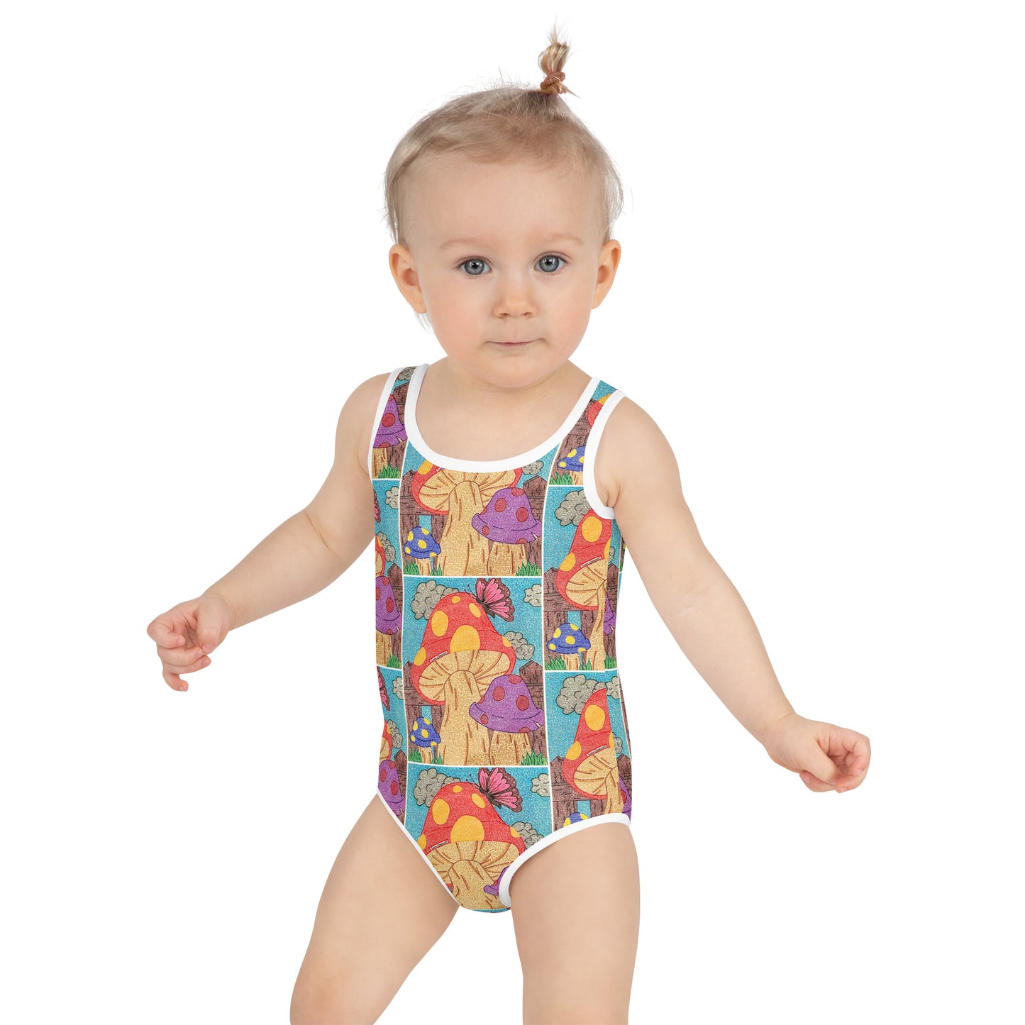 Mushrooms Maze Kids Swimsuit