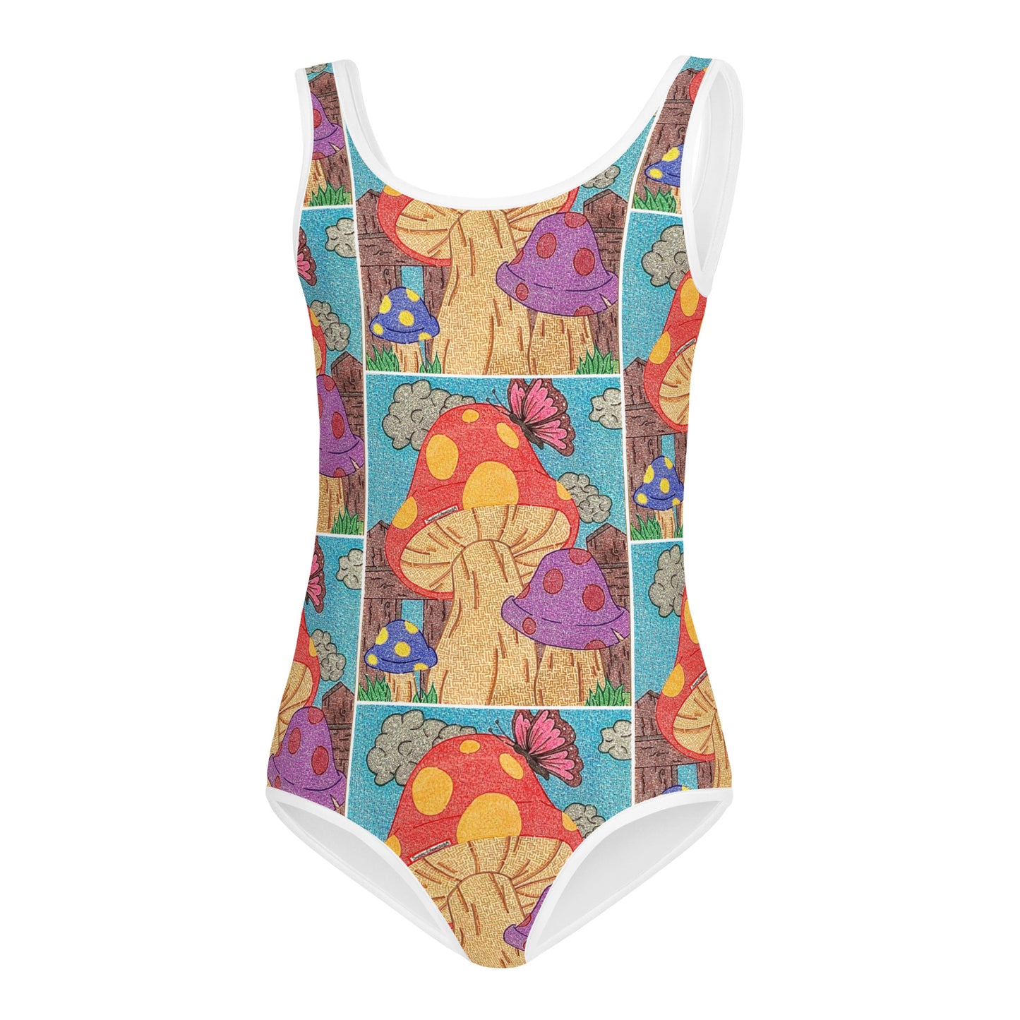 Mushrooms Maze Kids Swimsuit