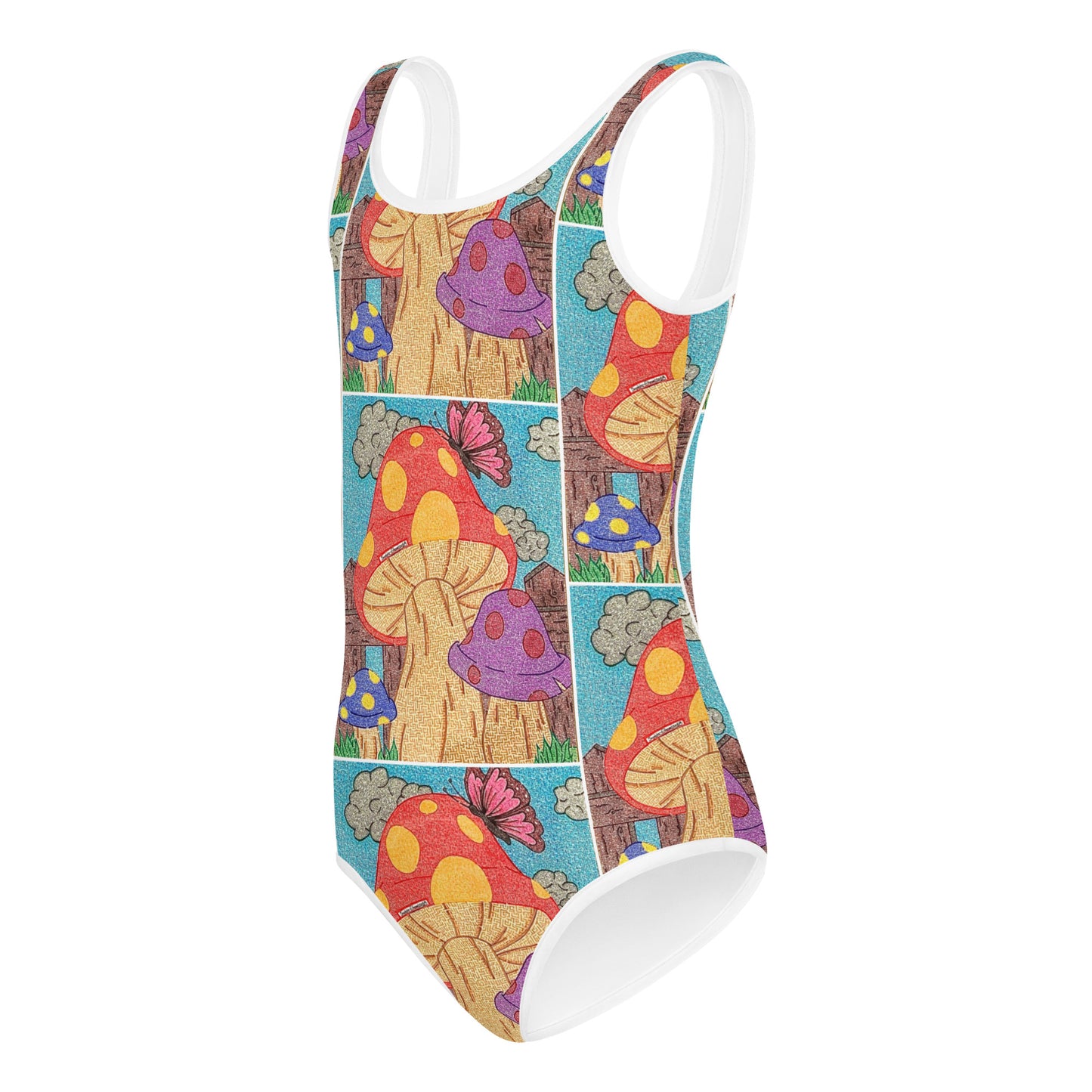 Mushrooms Maze Kids Swimsuit