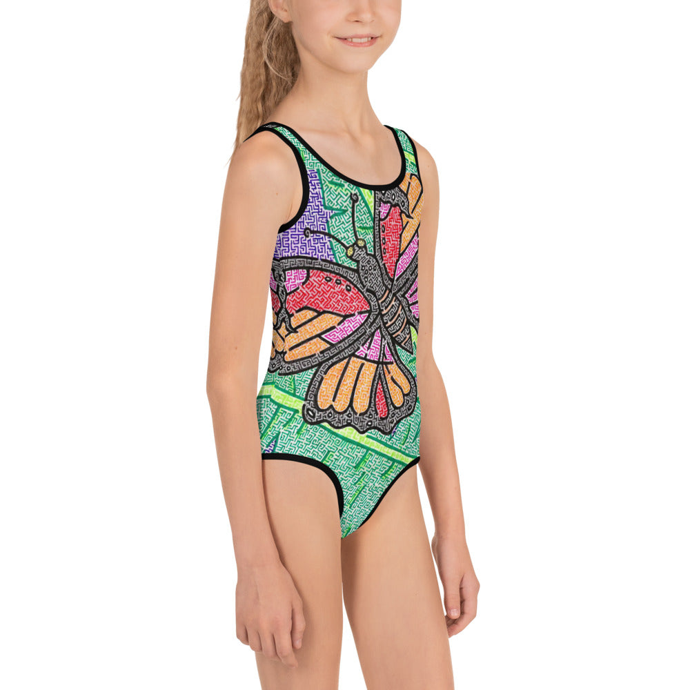 Butterfly Maze Kid's Swimsuit