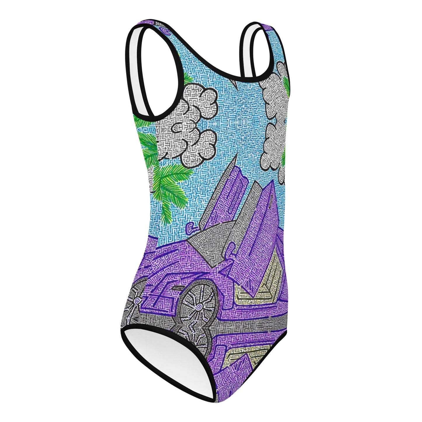 Lamborghini Maze Kid's Swimsuit