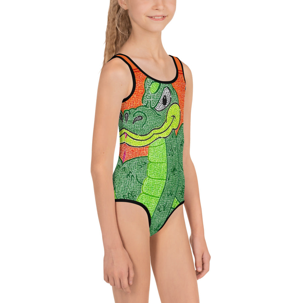 Snake Maze Kids Swimsuit