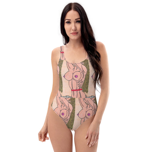 Breasts Maze One-Piece Swimsuit