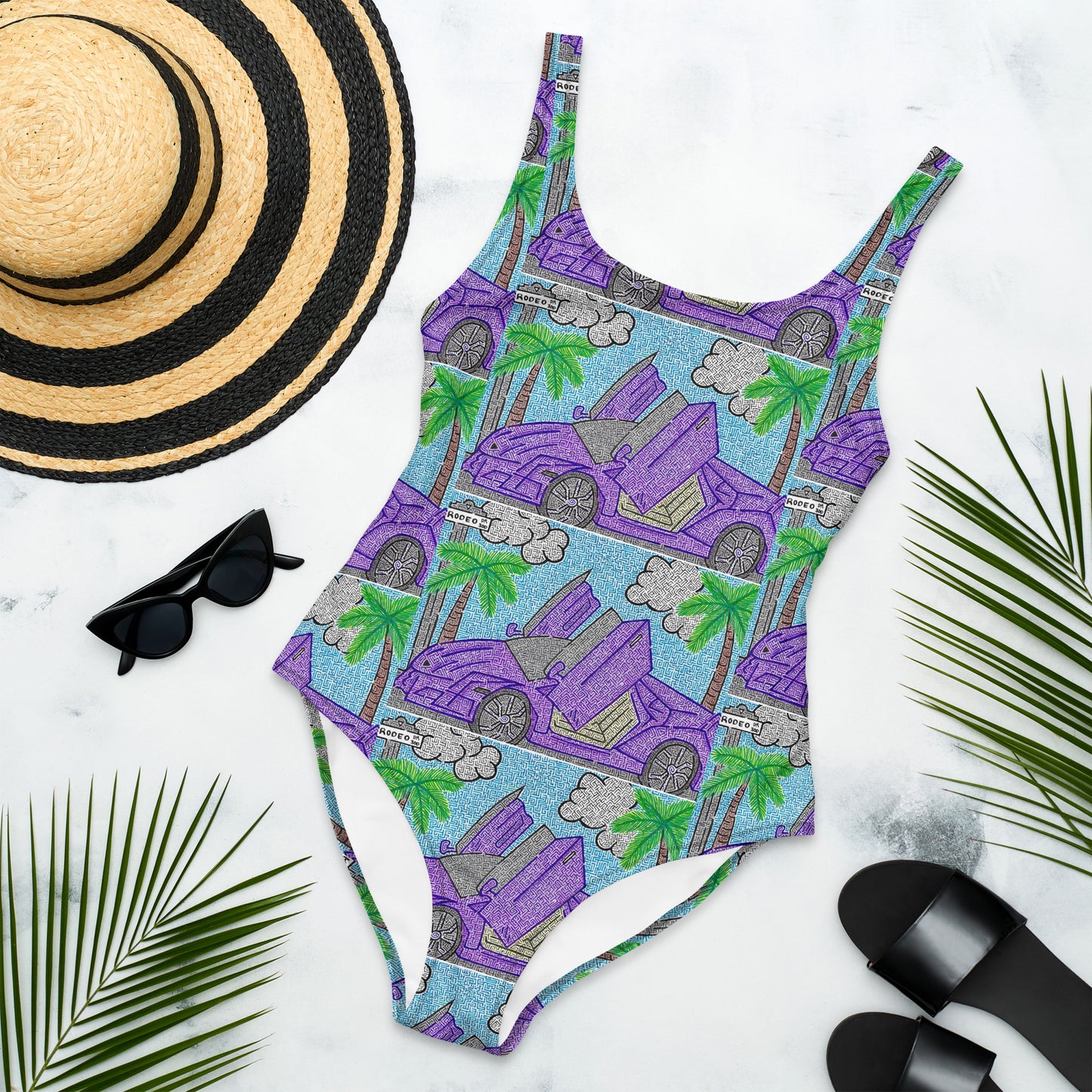 Lamborghini Maze One-Piece Swimsuit