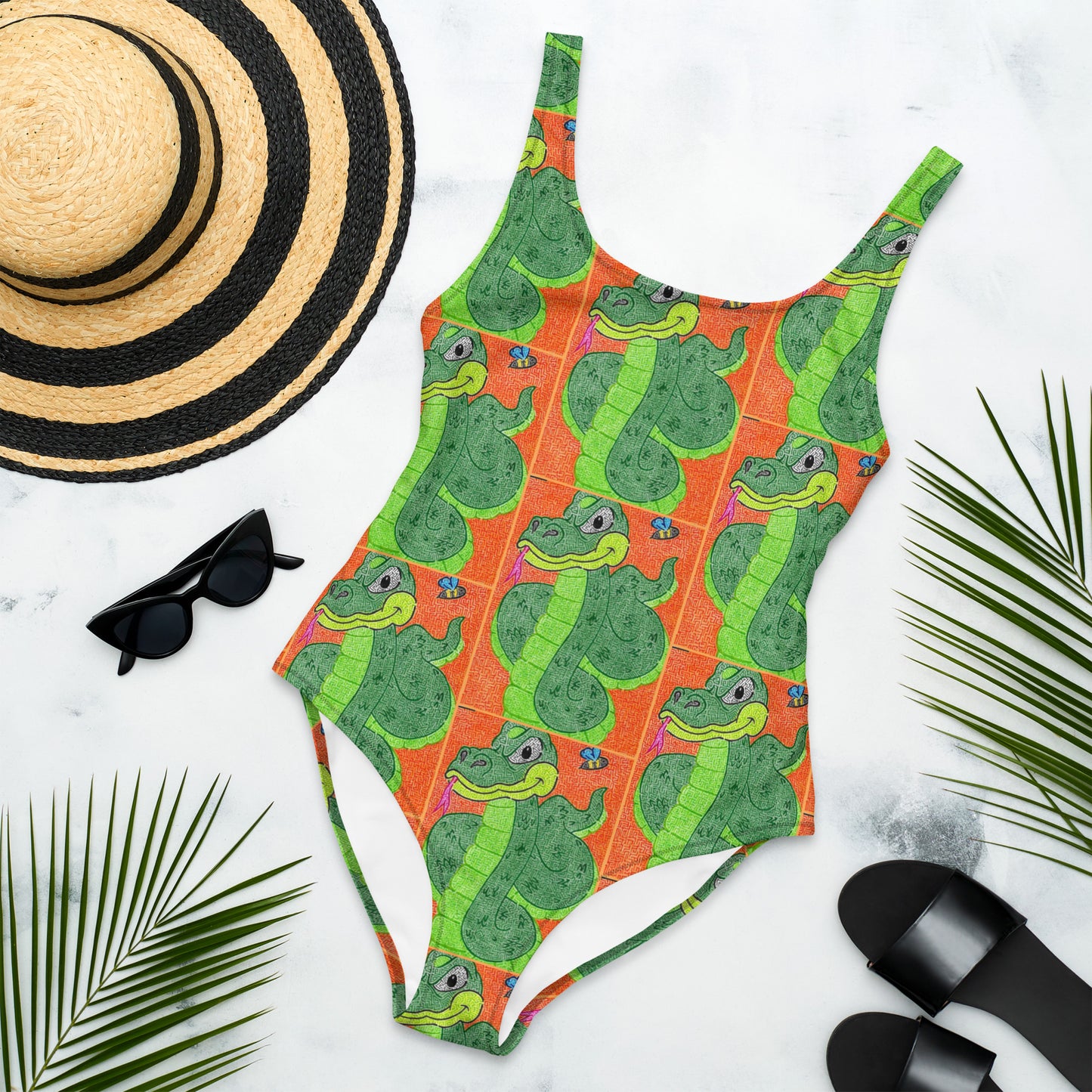 Snake Maze One-Piece Swimsuit