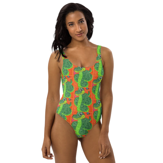 Snake Maze One-Piece Swimsuit