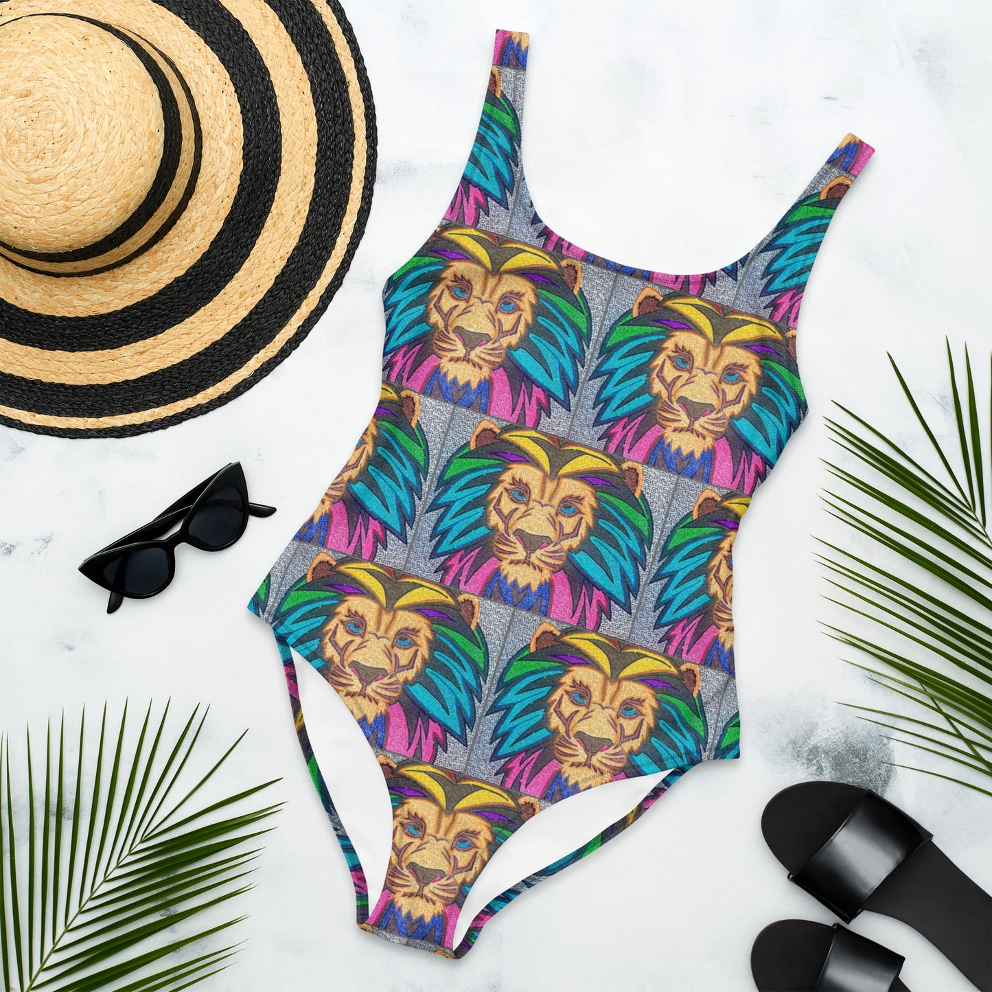 Lion Maze One-Piece Swimsuit