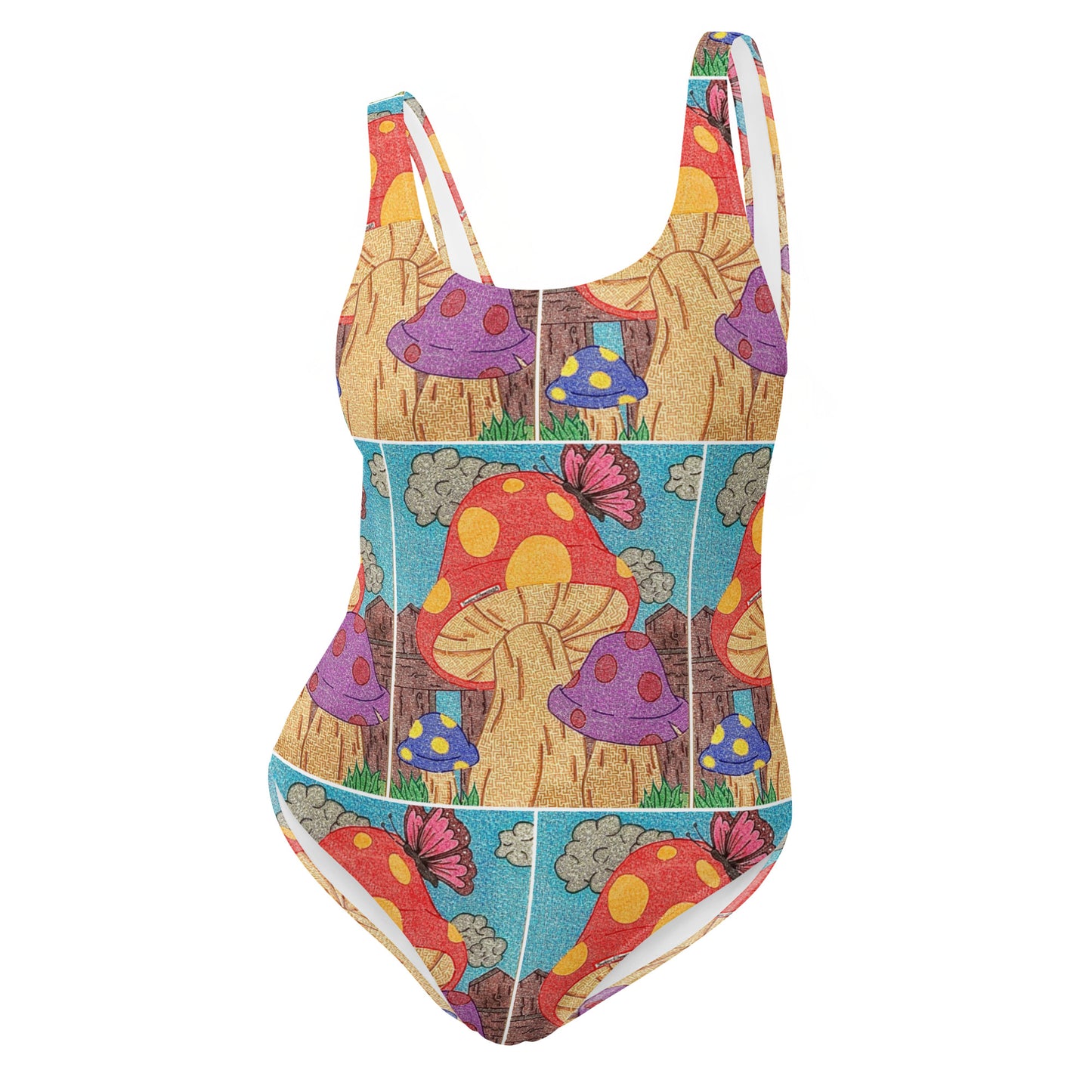 Mushrooms Maze One-Piece Swimsuit