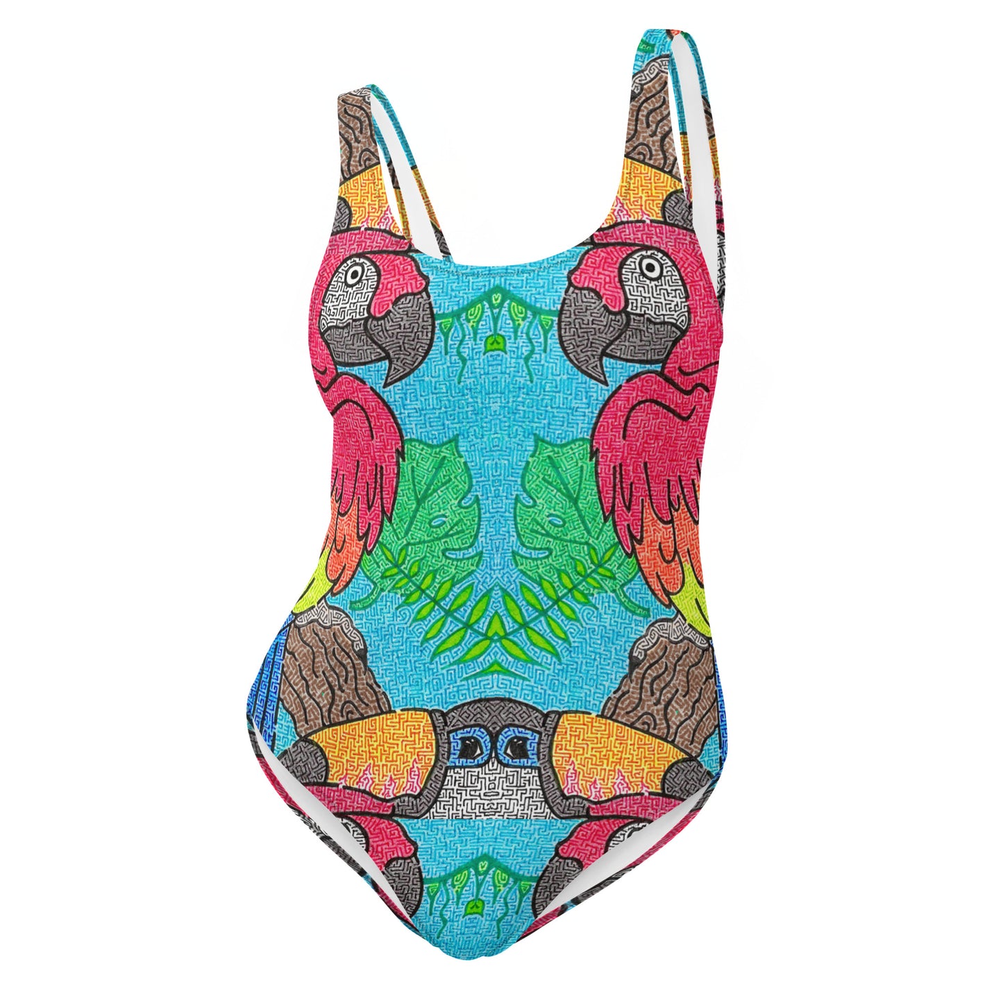 Parrot Maze One-Piece Swimsuit