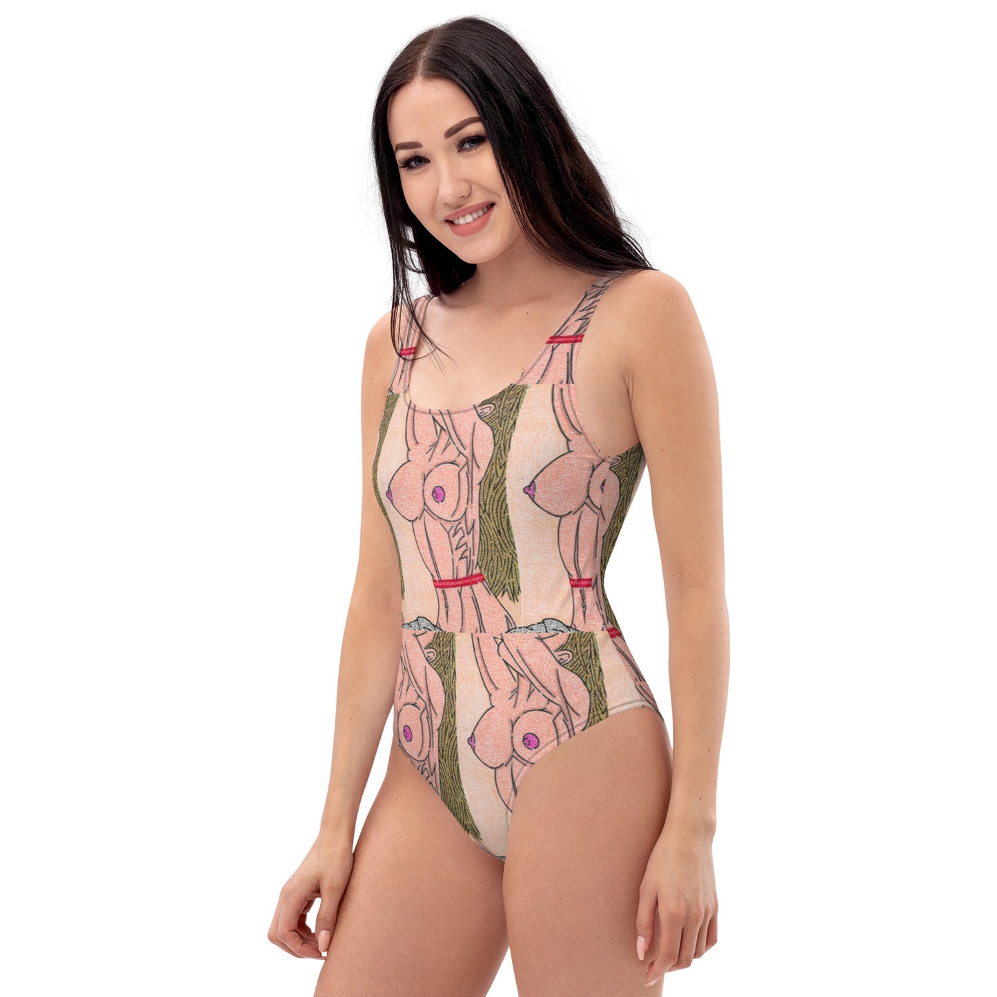 Breasts Maze One-Piece Swimsuit