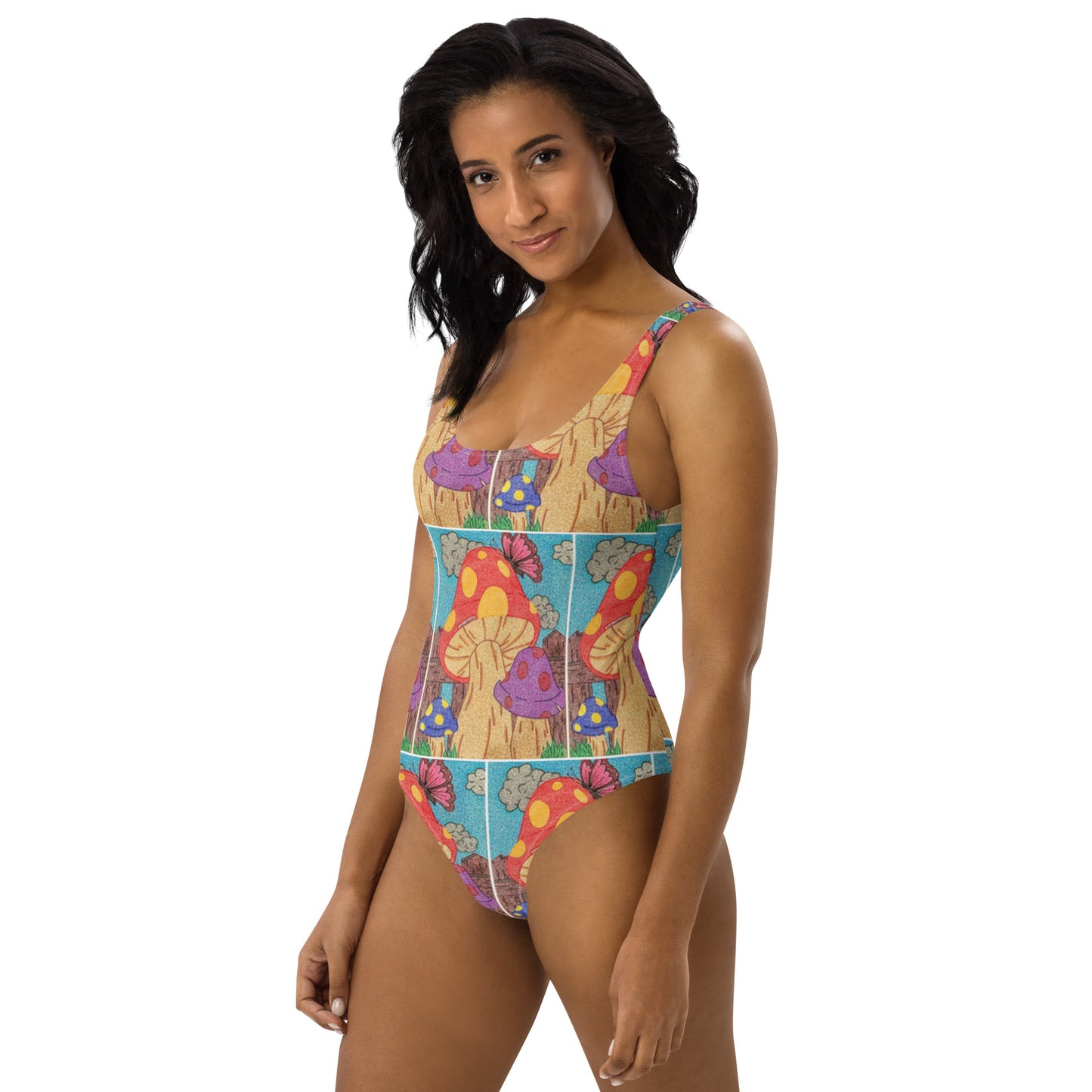 Mushrooms Maze One-Piece Swimsuit