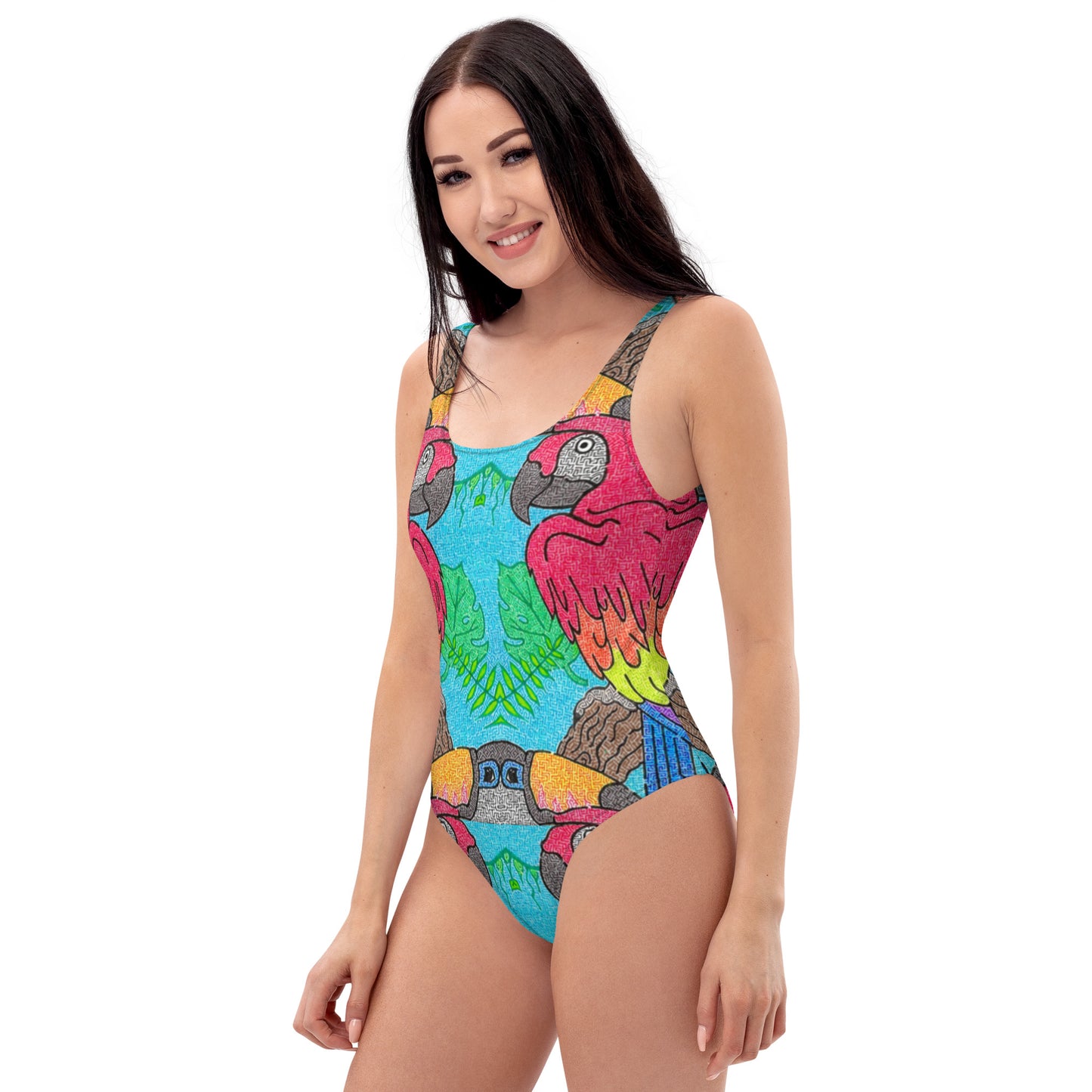 Parrot Maze One-Piece Swimsuit