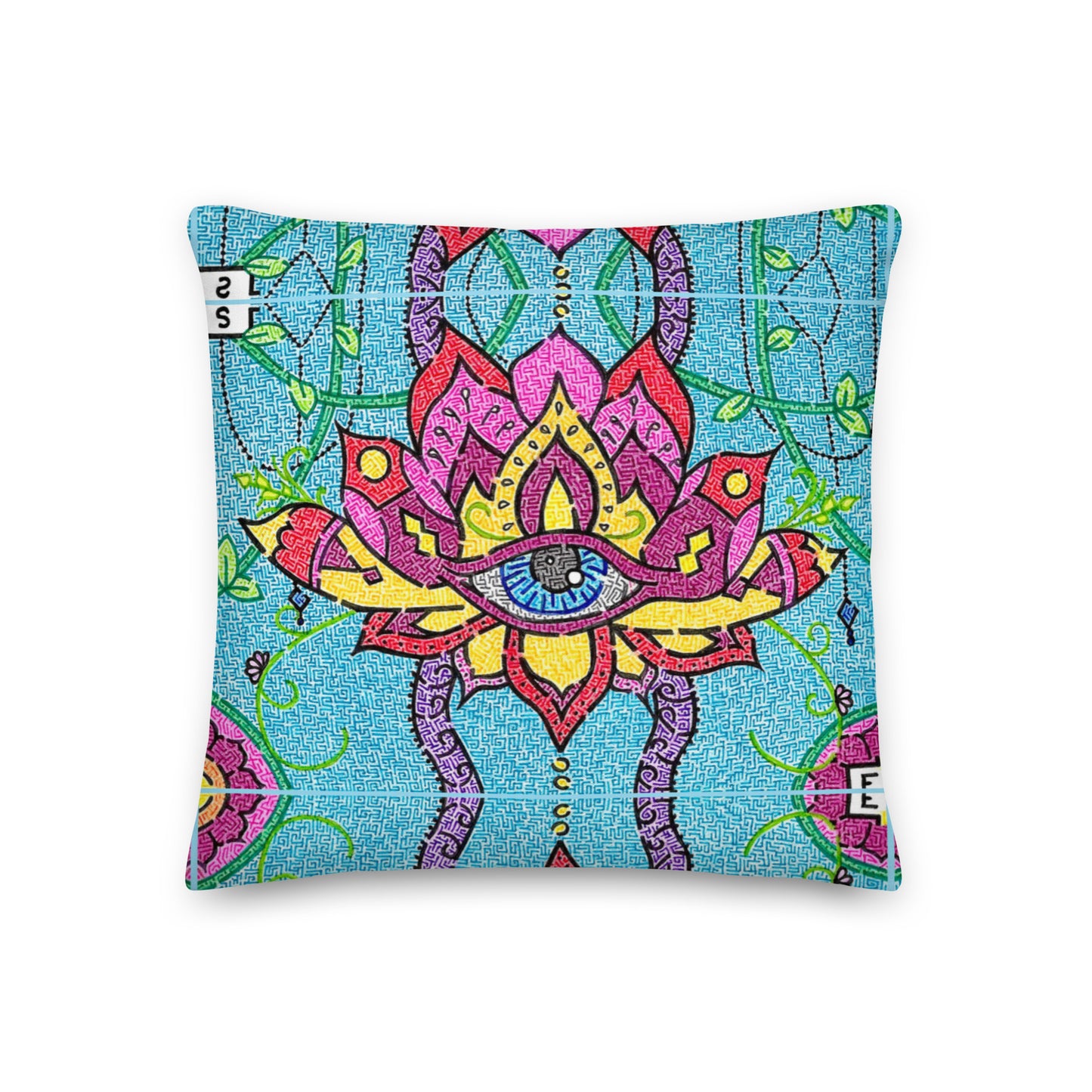 Mandala Maze Throw Pillow