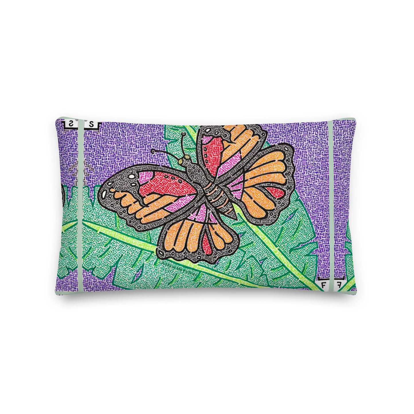 Butterfly Maze Throw Pillow