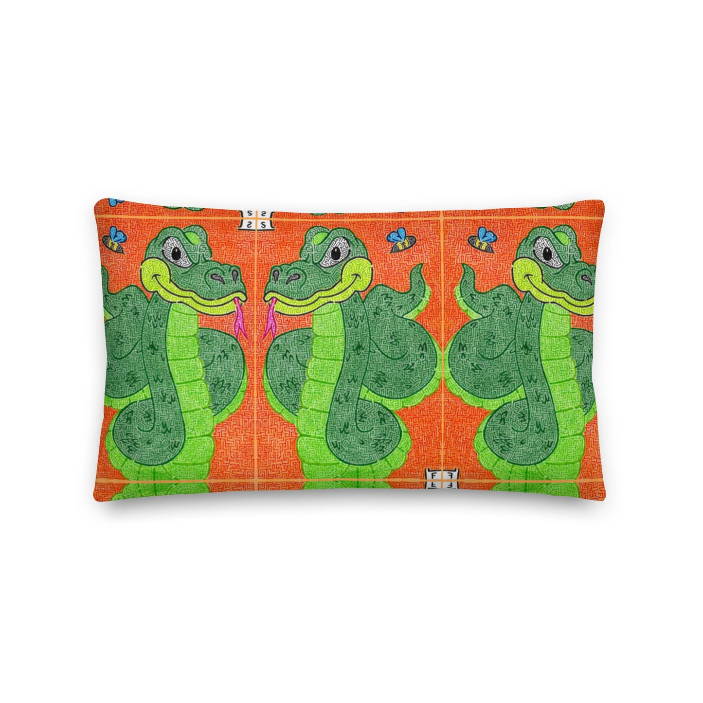 Snake Maze Premium Throw Pillow