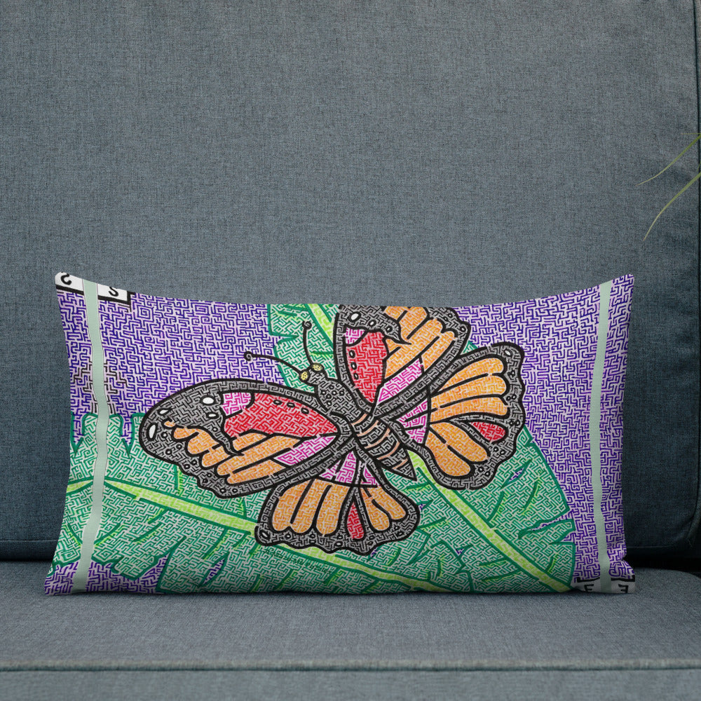 Butterfly Maze Throw Pillow