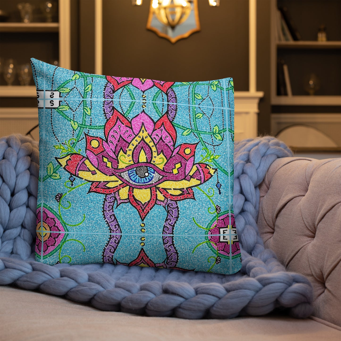 Mandala Maze Throw Pillow