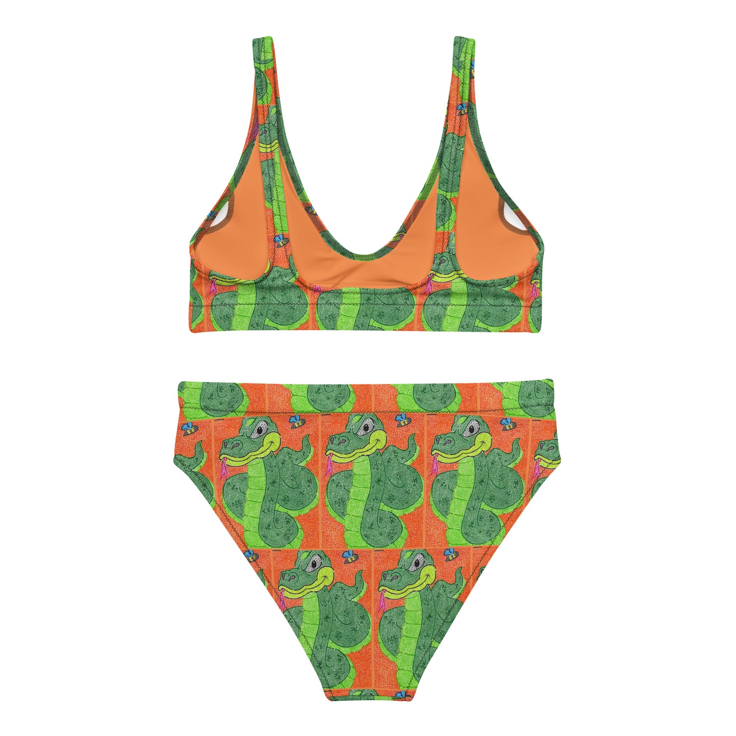 Snake Maze High-Waisted Bikini