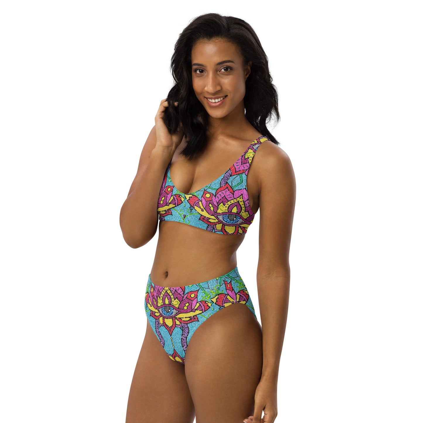 Mandala Maze High-Waisted Bikini