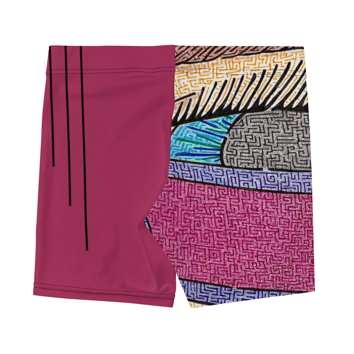 Eye Pop-Art Maze Workout Shorts