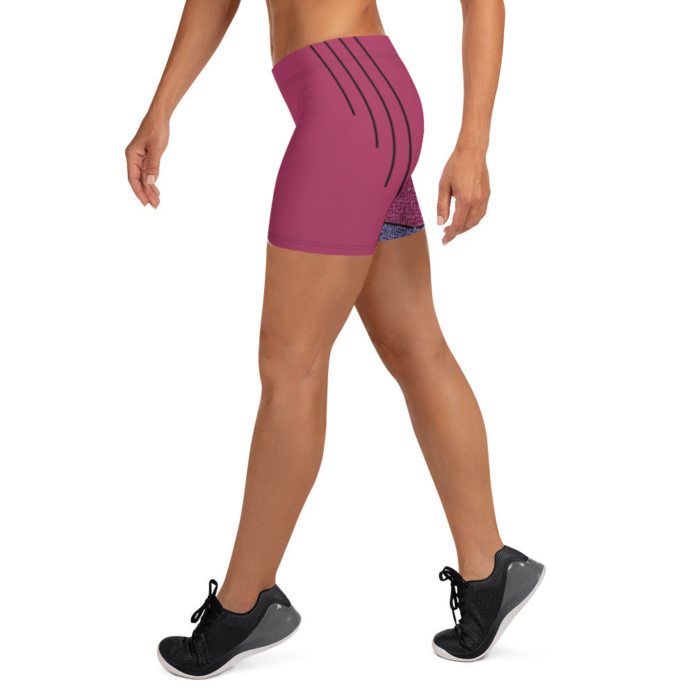 Eye Pop-Art Maze Workout Shorts