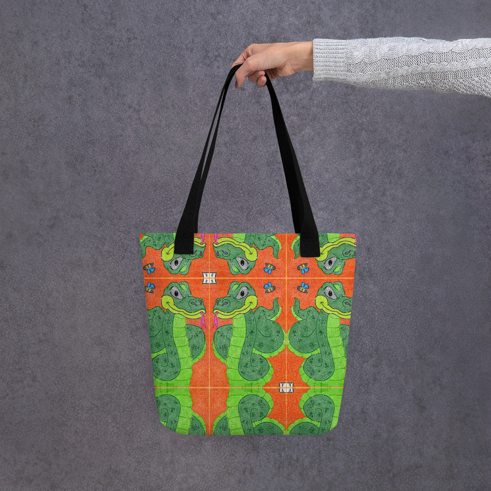 Snake Maze Tote Bag