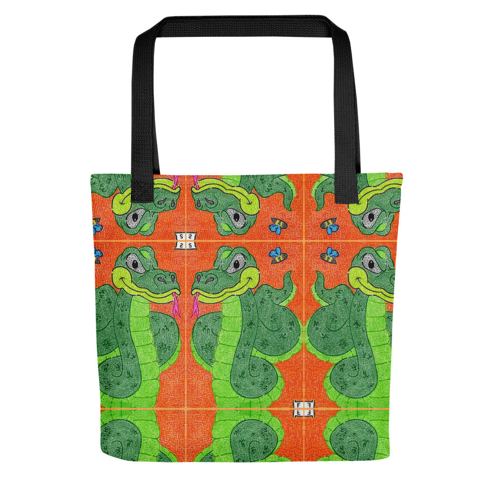 Snake Maze Tote Bag