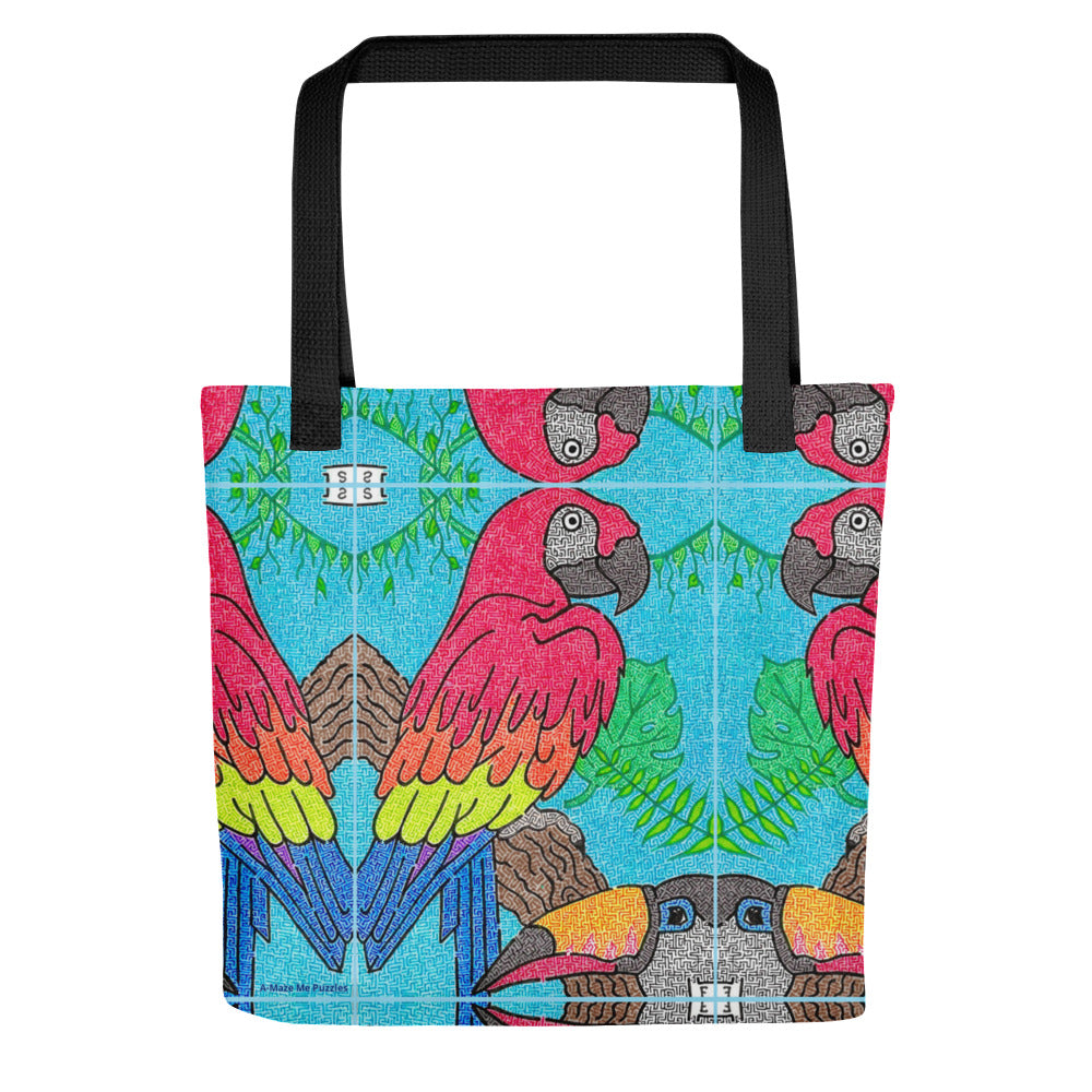 Parrot Maze Tote Bag