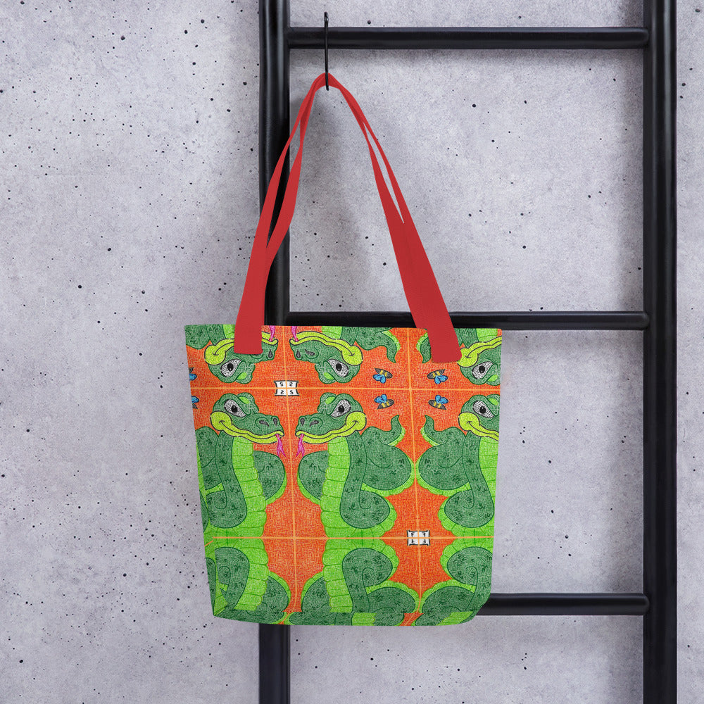 Snake Maze Tote Bag