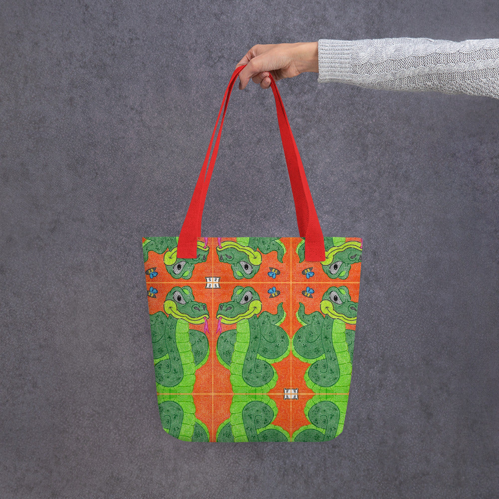 Snake Maze Tote Bag