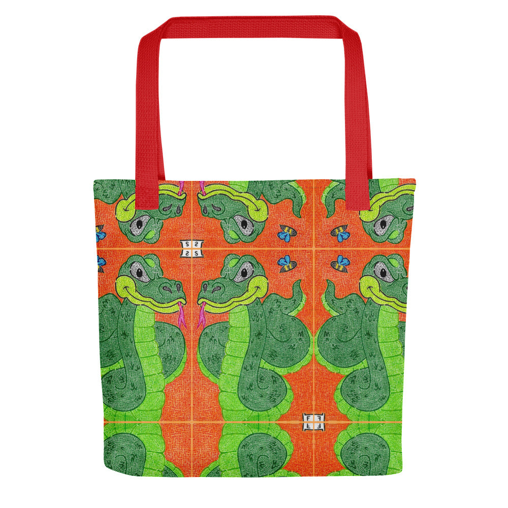 Snake Maze Tote Bag