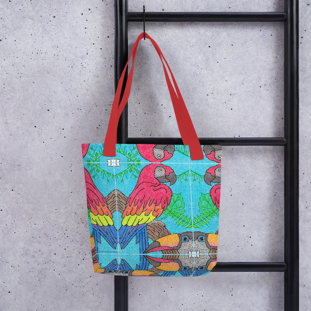 Parrot Maze Tote Bag