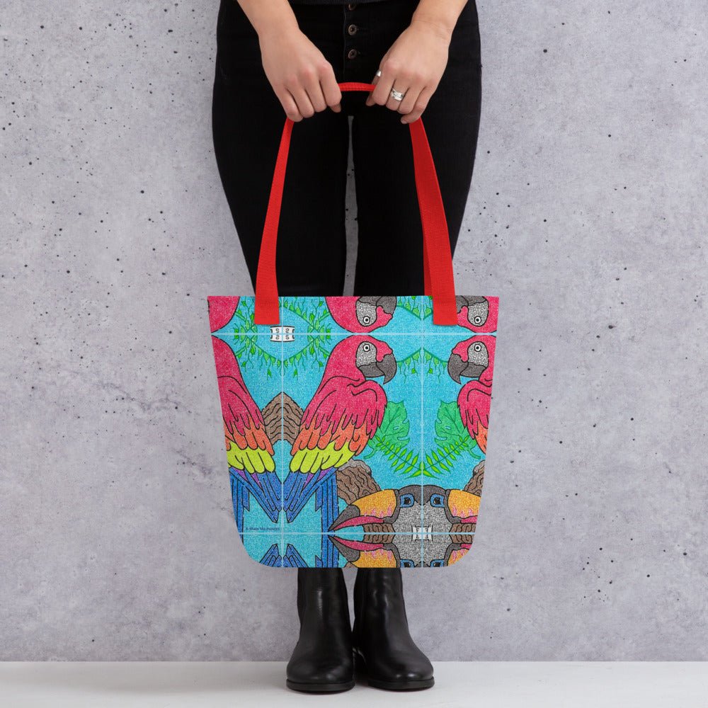 Parrot Maze Tote Bag