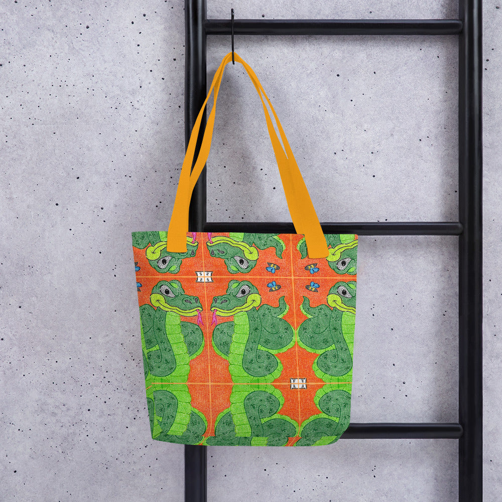 Snake Maze Tote Bag