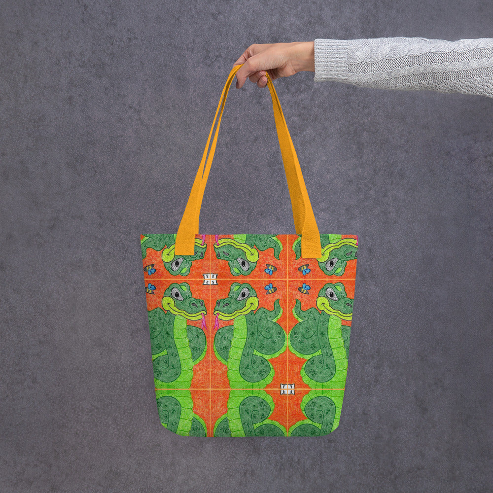 Snake Maze Tote Bag