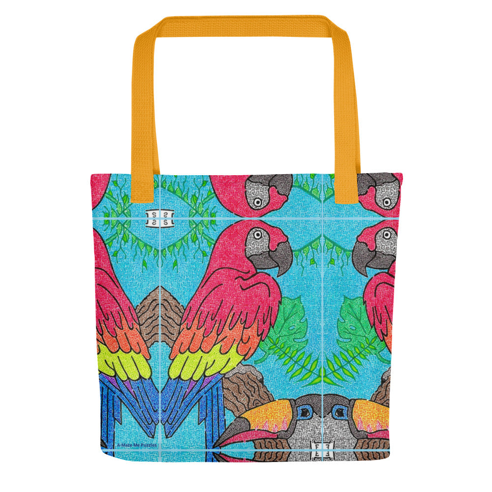 Parrot Maze Tote Bag