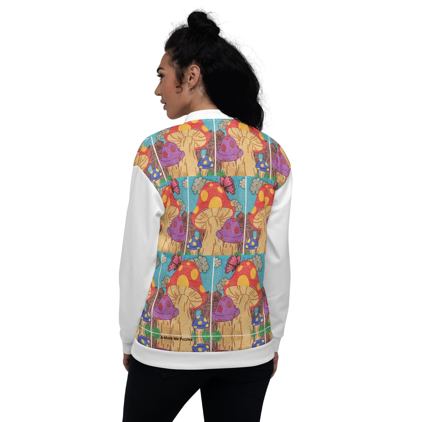 Mushrooms Maze Unisex Bomber Jacket