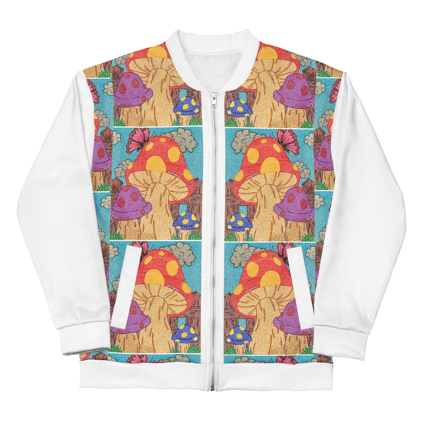 Mushrooms Maze Unisex Bomber Jacket