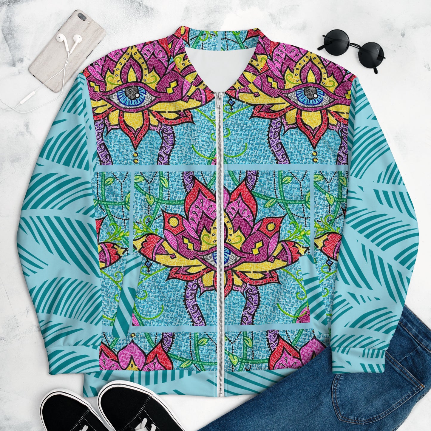 Mandala Maze Unisex Bomber Jacket