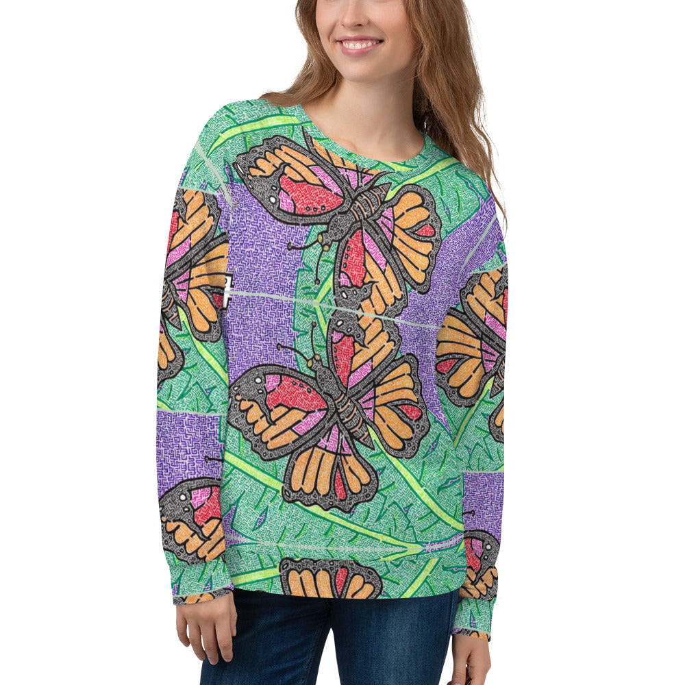 Butterfly Maze Unisex Sweatshirt