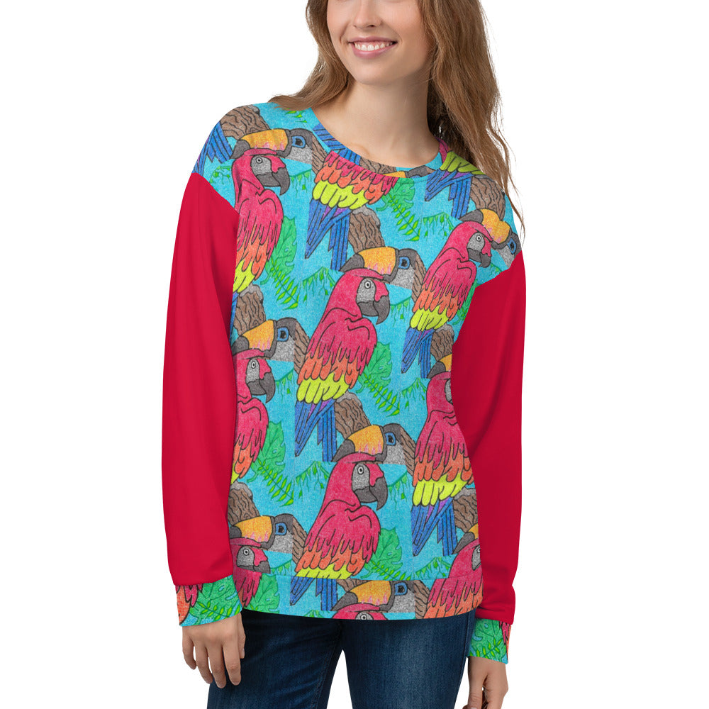 Parrot Maze Unisex Sweatshirt