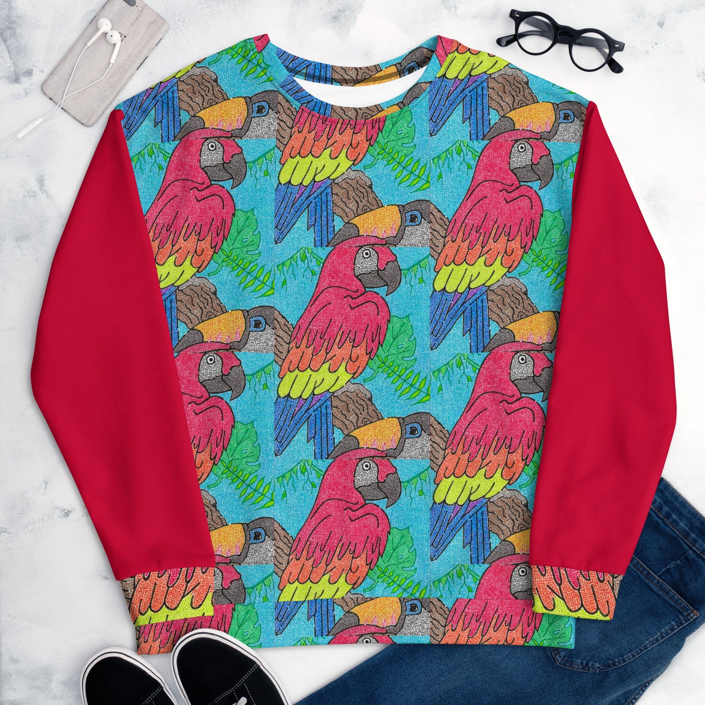 Parrot Maze Unisex Sweatshirt