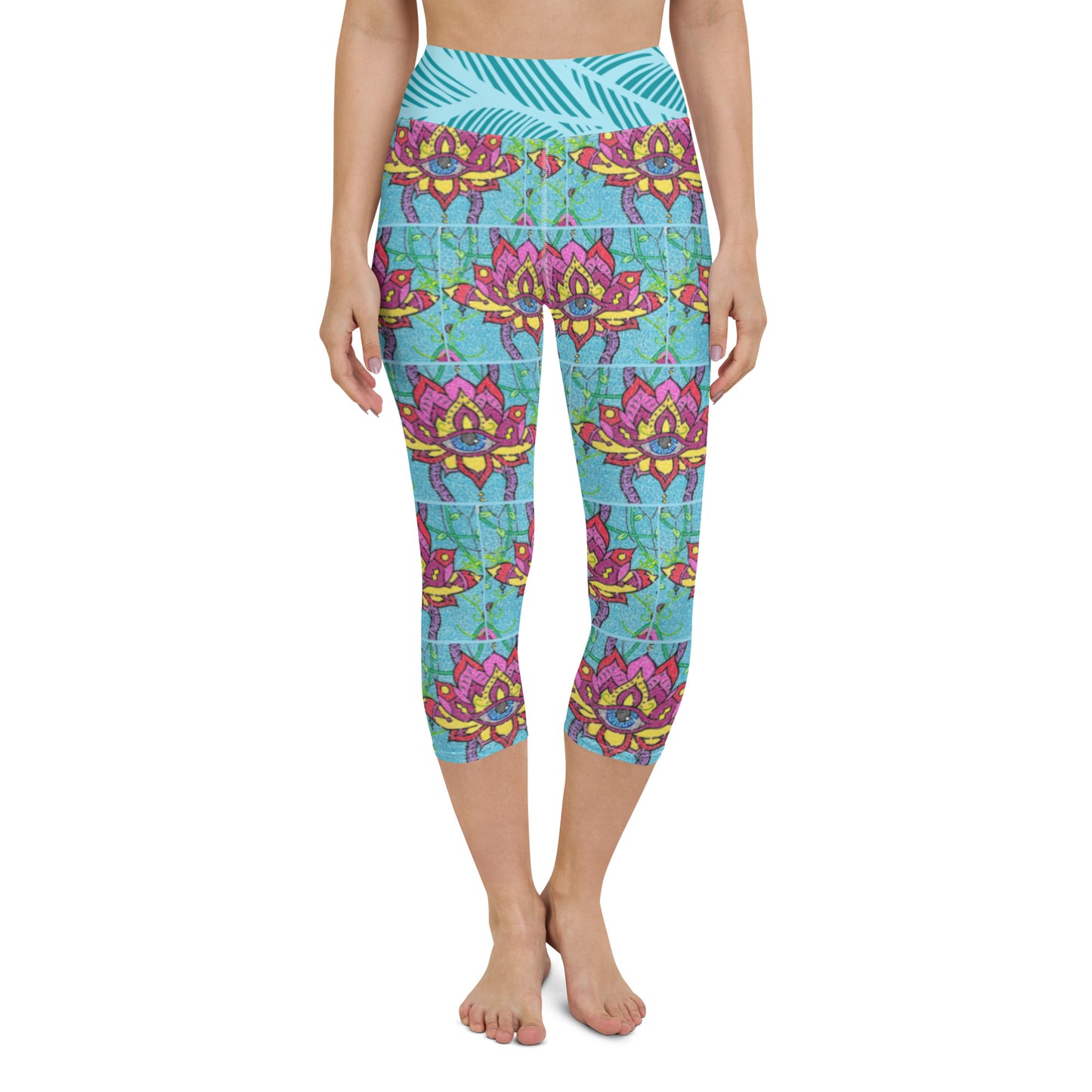 Mandala Maze Yoga Capri Leggings