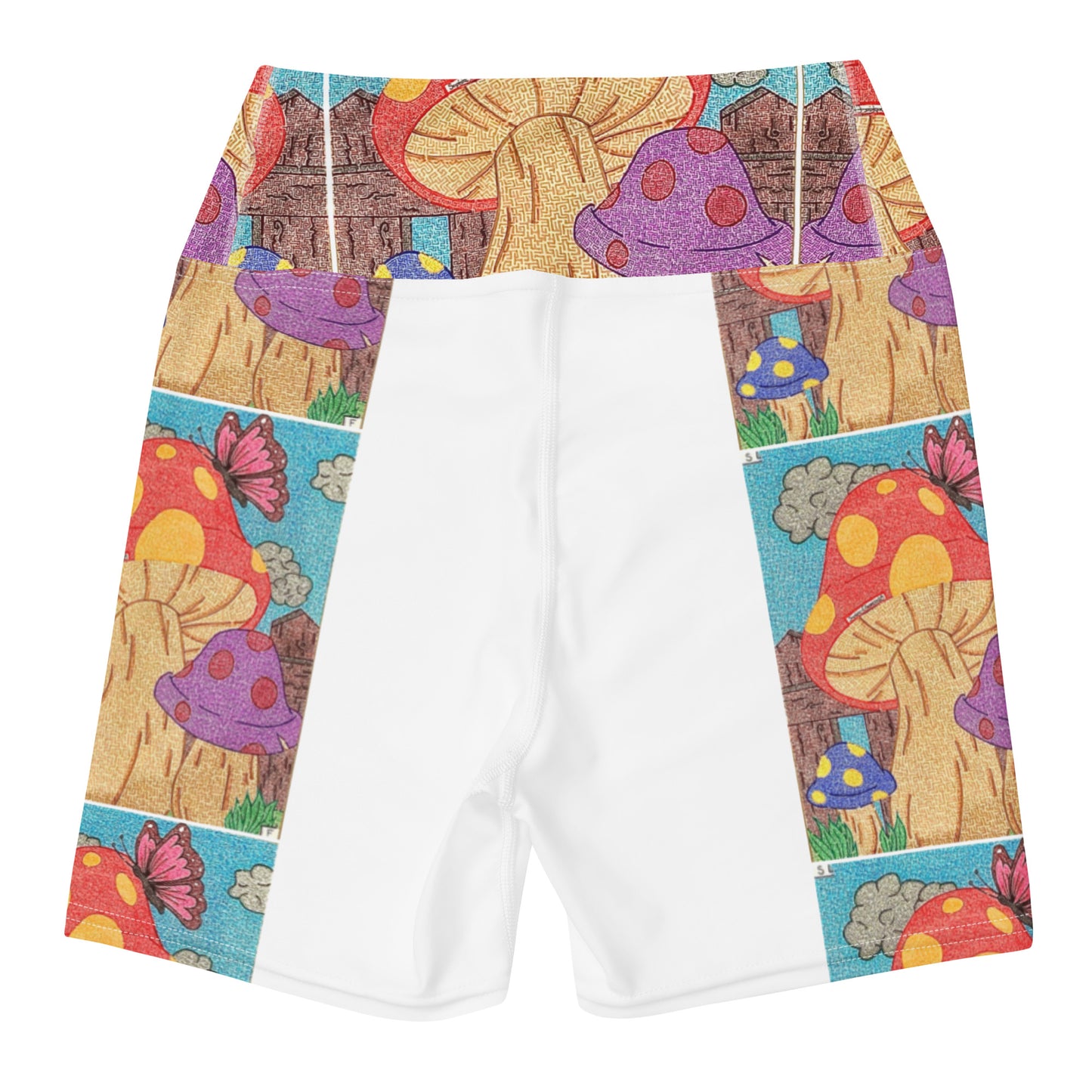 Mushrooms Maze Yoga Shorts