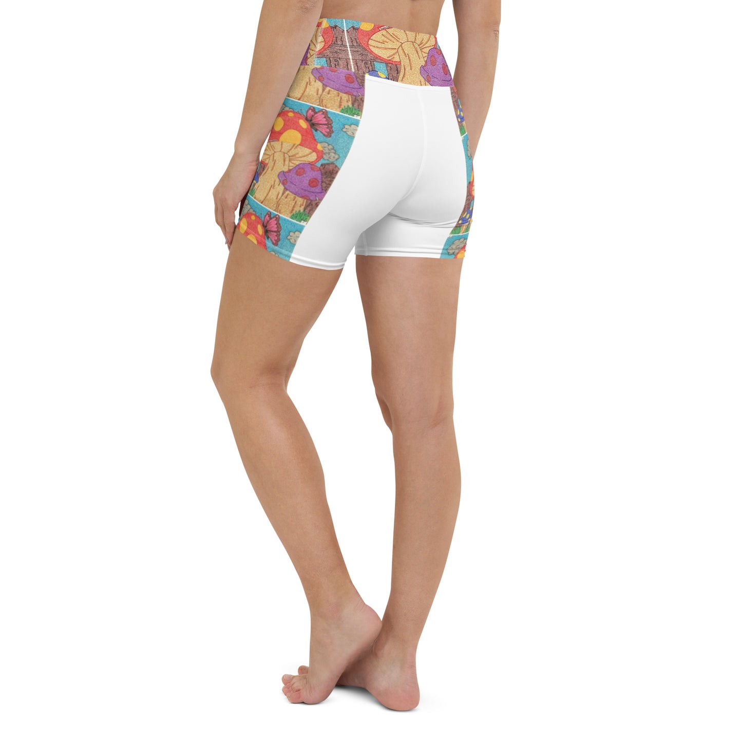 Mushrooms Maze Yoga Shorts