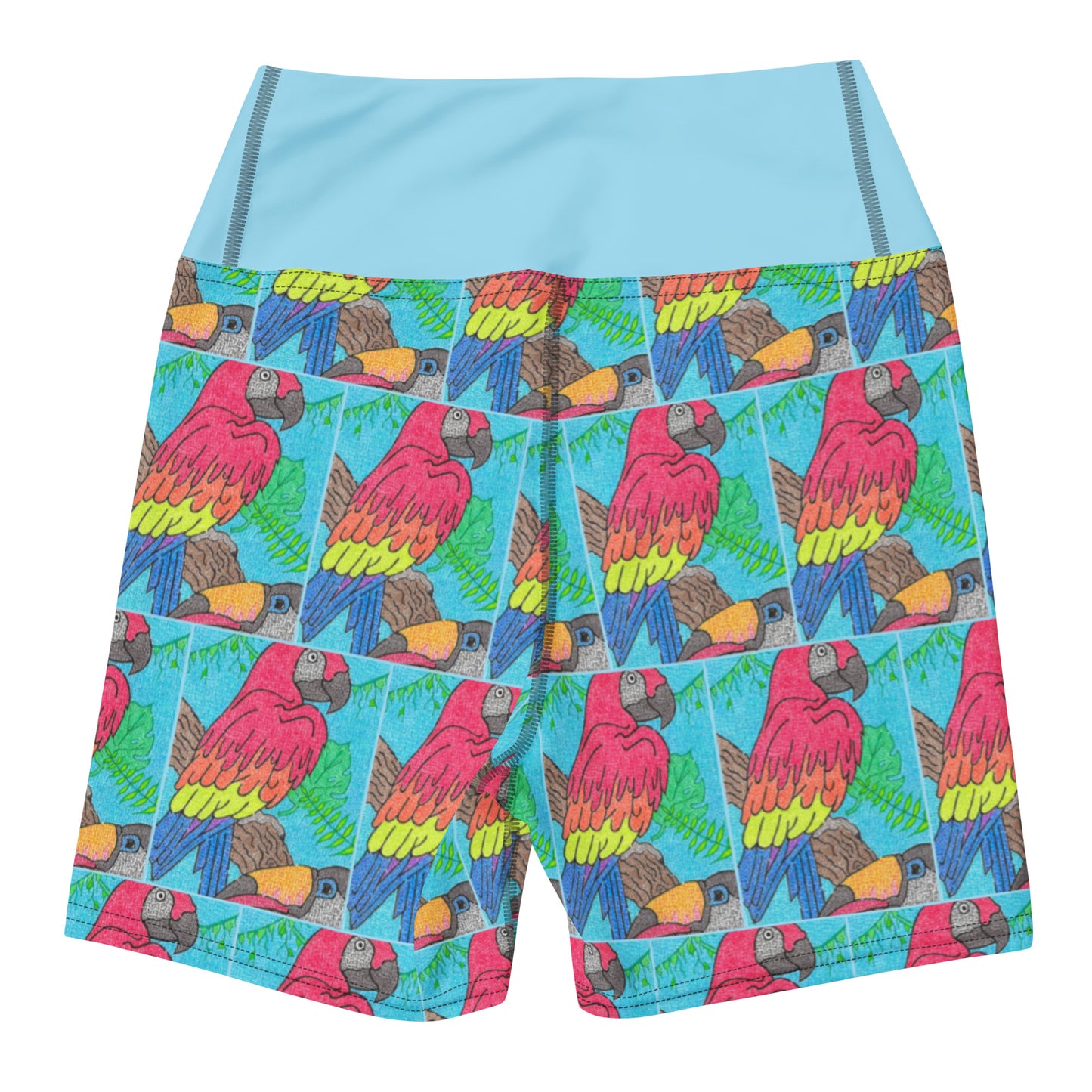 Parrot Maze Yoga Shorts