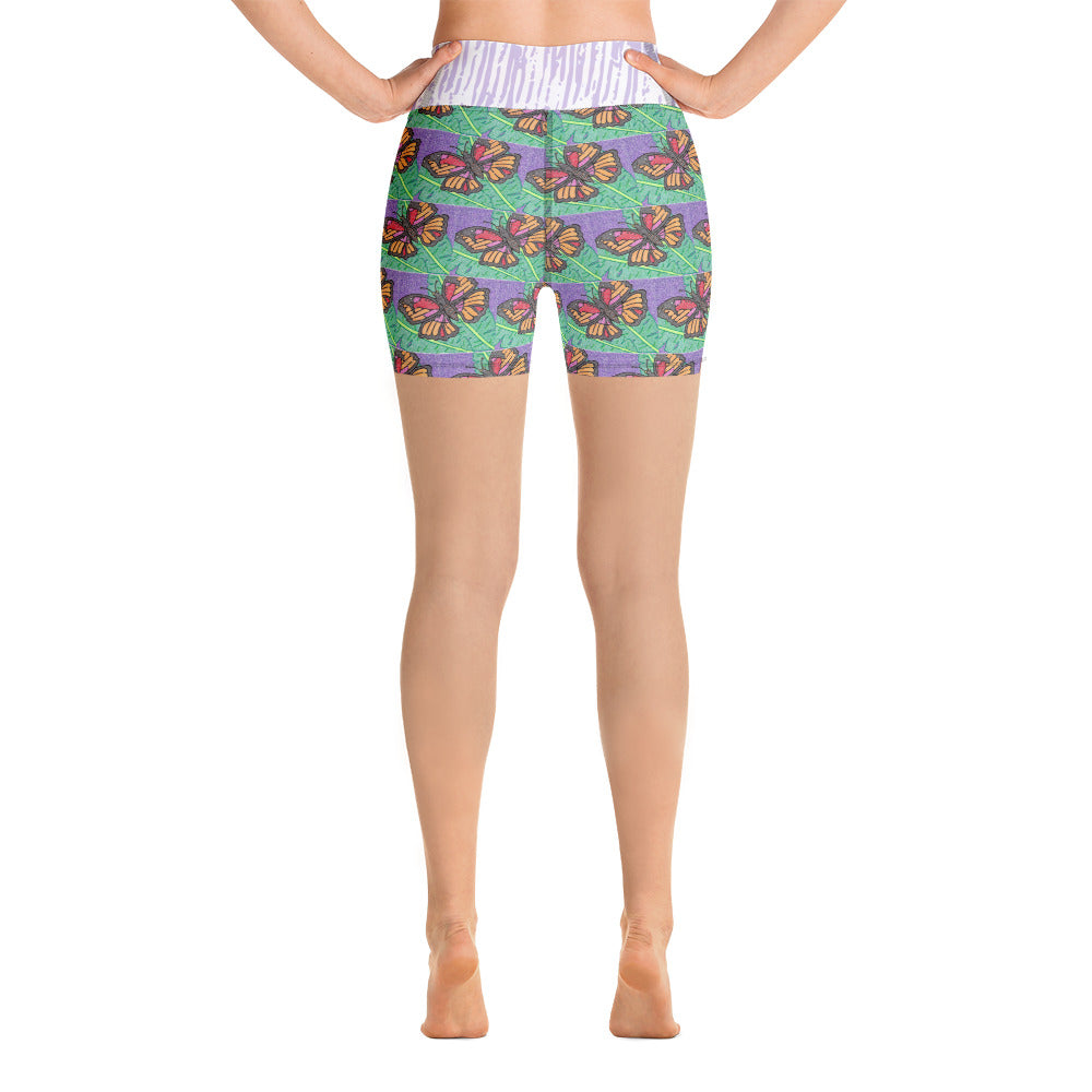 Butterfly Maze Yoga Shorts