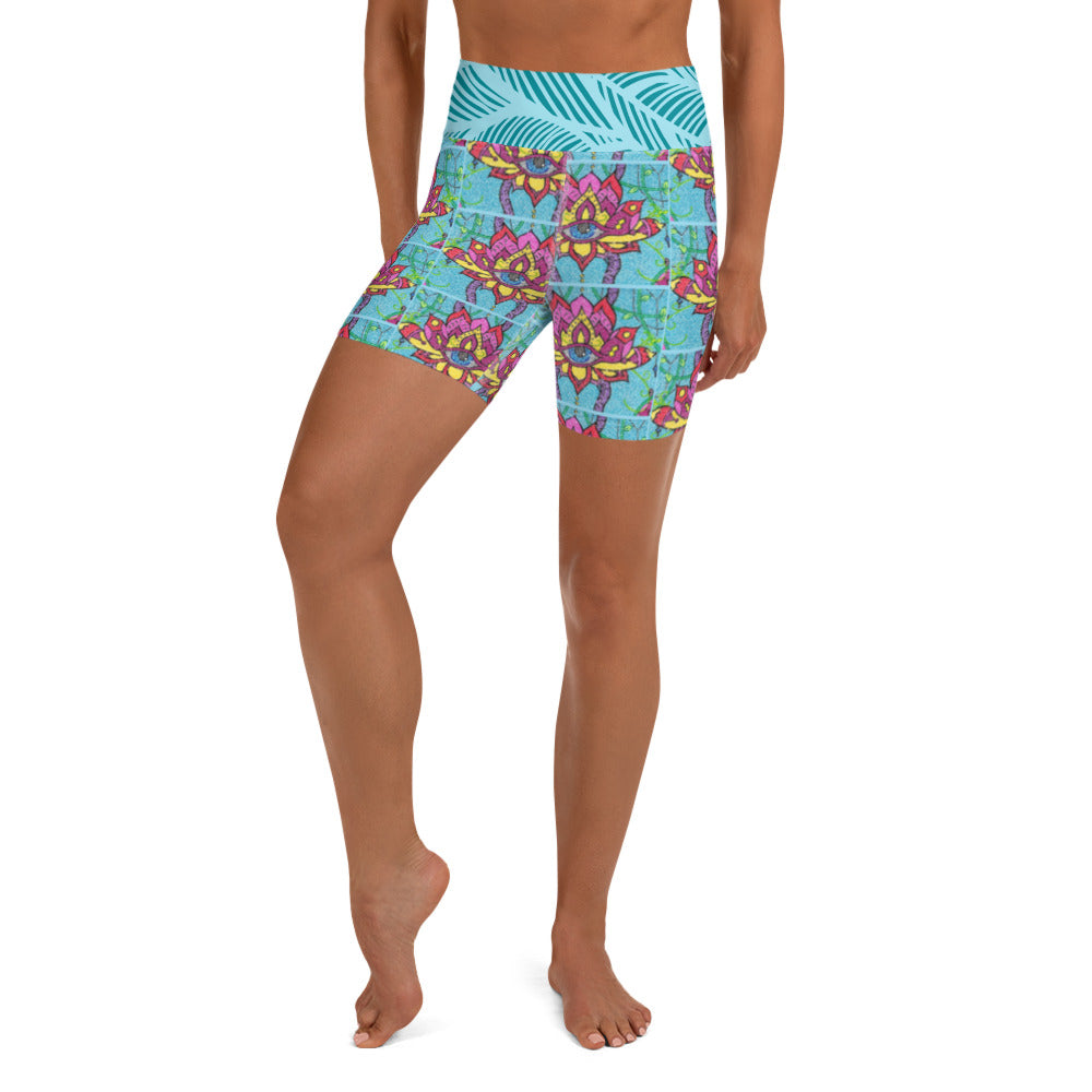 Mandala Maze Yoga Shorts