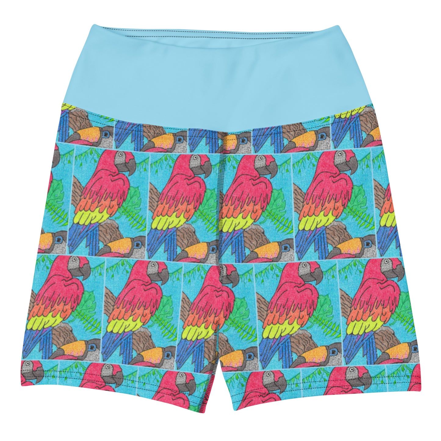 Parrot Maze Yoga Shorts