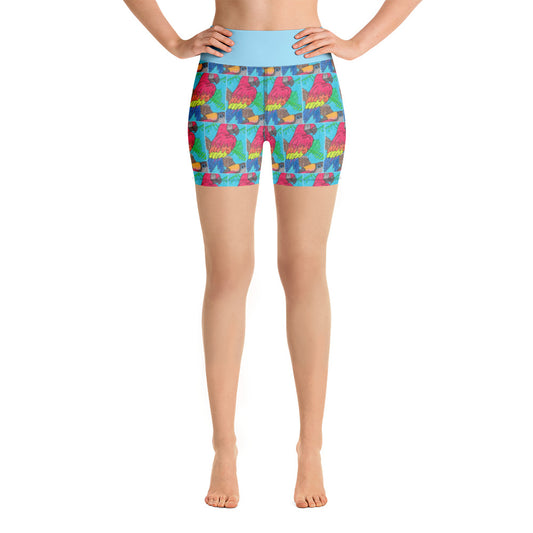 Parrot Maze Yoga Shorts